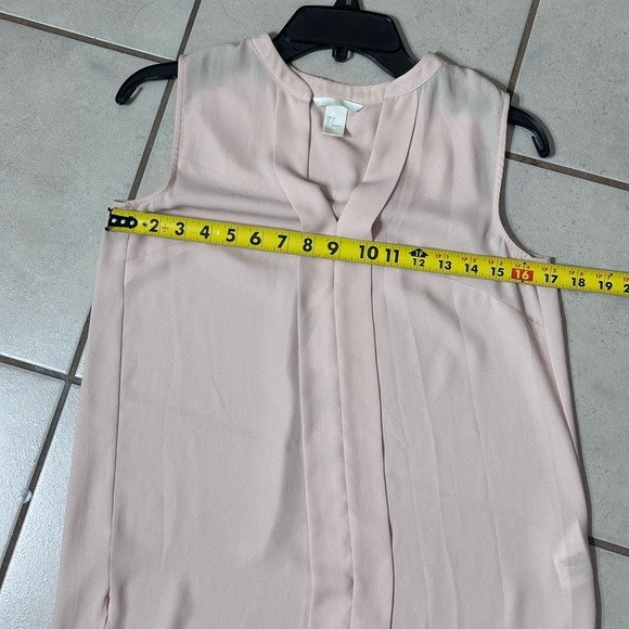 H&M‎ Women's Sleeveless Sheer Blouse Size 2 Pink - Picture 7 of 7